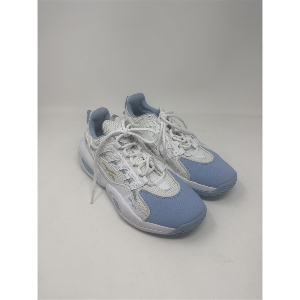 Reebok Solution  White  Blue Basketball Shoes Mens Size 4.5